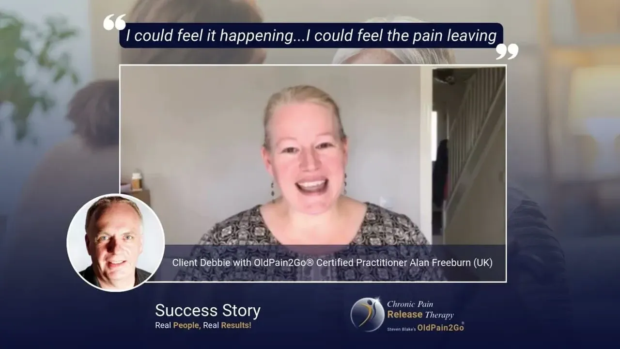 OldPain2Go® Video Testimony Client Debbie with Certified Practitioner Alan Freburn