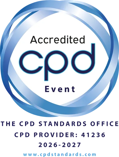 Accredited CPD Event. The CPD Standards Office, CPD provider 41236, 2026 to 2027.