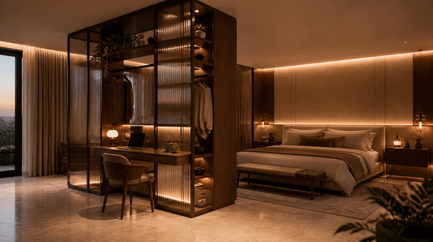 Mobilier sur mesure en bois noble pour intérieur haut de gamme, agencement intégré et harmonie visuelle
