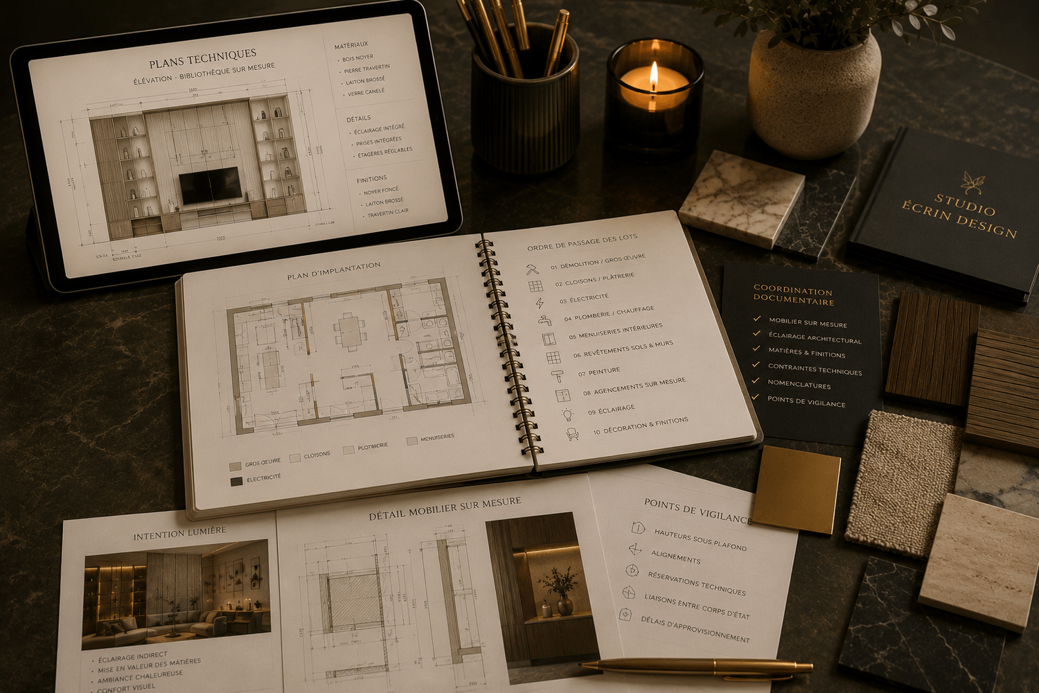 Plans techniques rénovation intérieure haut de gamme