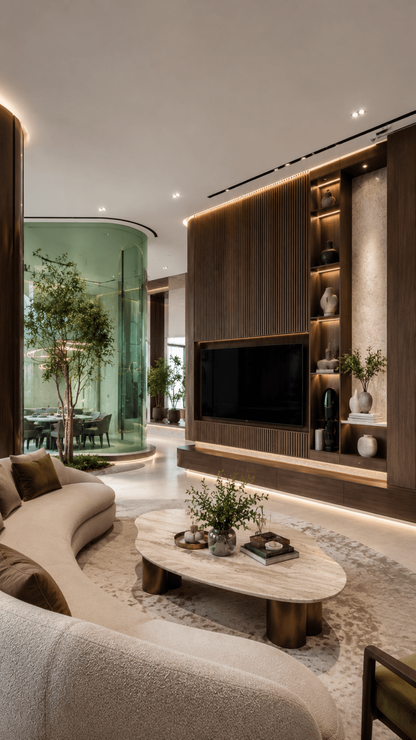 Intérieur haut de gamme, apaisant, lumineux et sur mesure