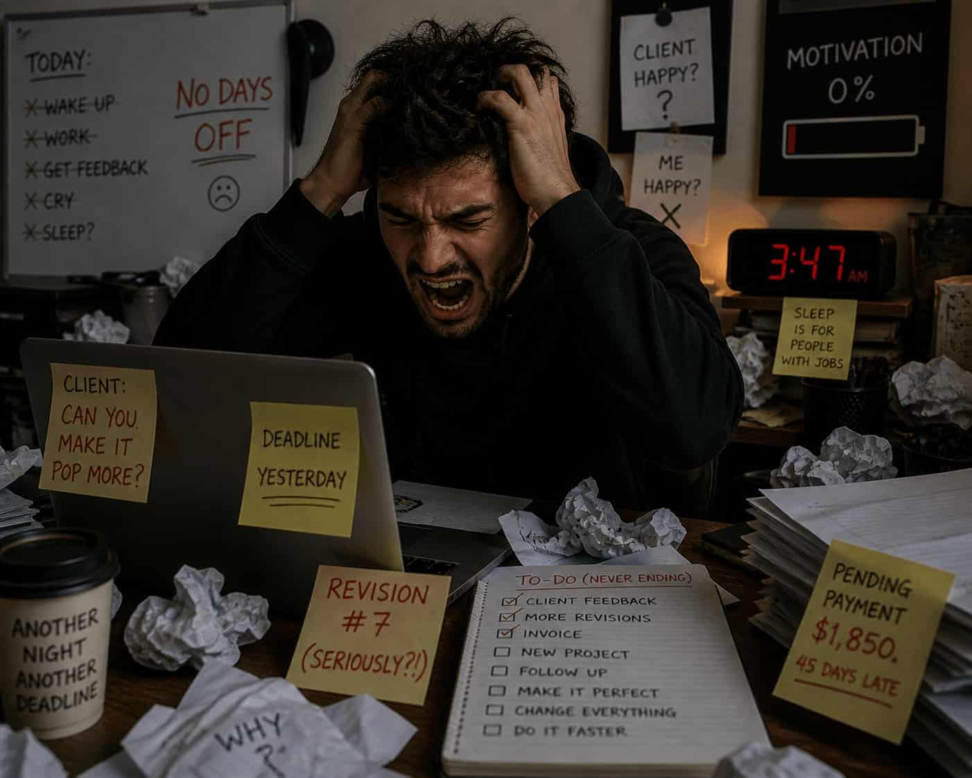 Frustrated business owner