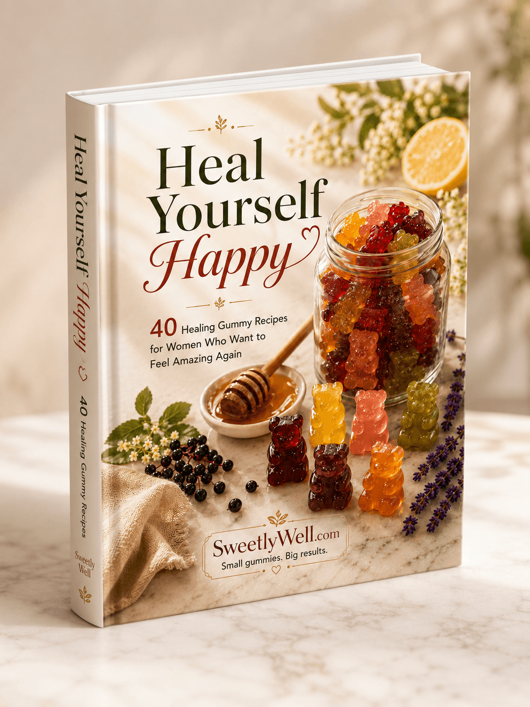 Heal Yourself Happy — physical book mockup