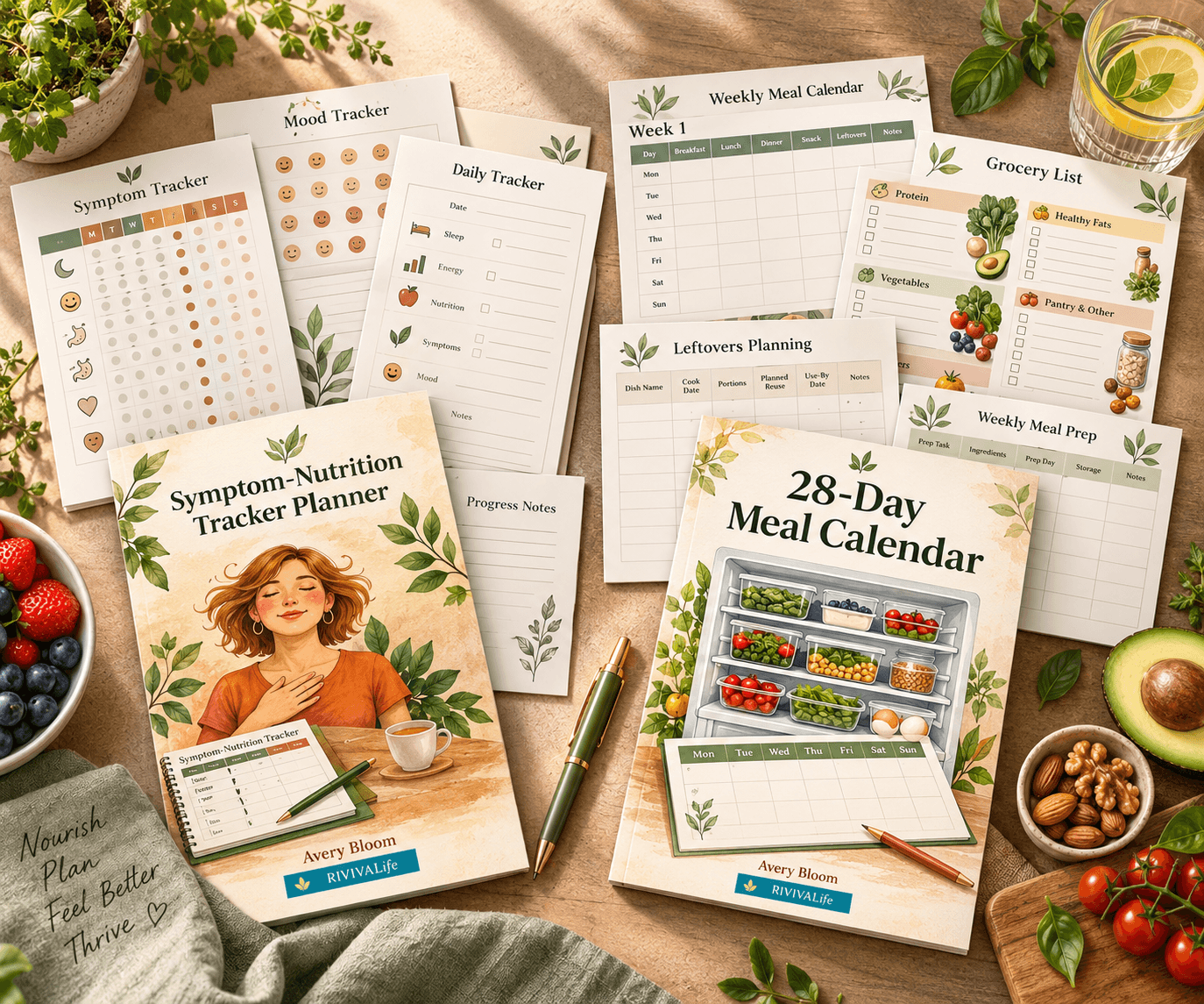 Preview of meal plans recipes grocery lists and nutrition tracker