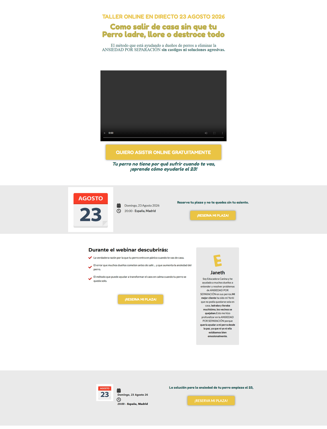 Web de Janeth antes