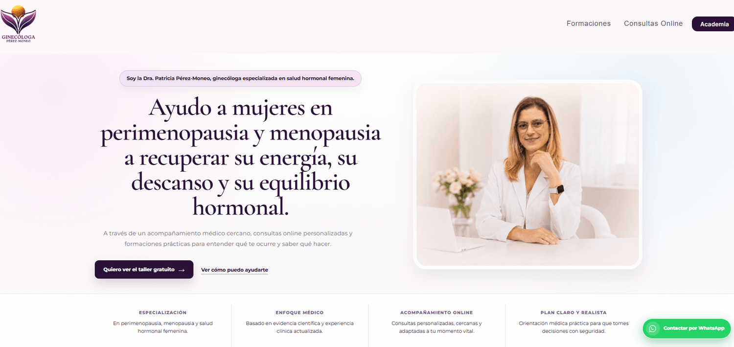 Web de Patricia después