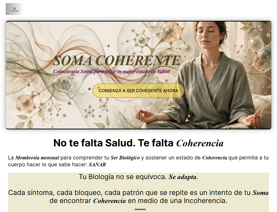 Web de Soma Coherente antes