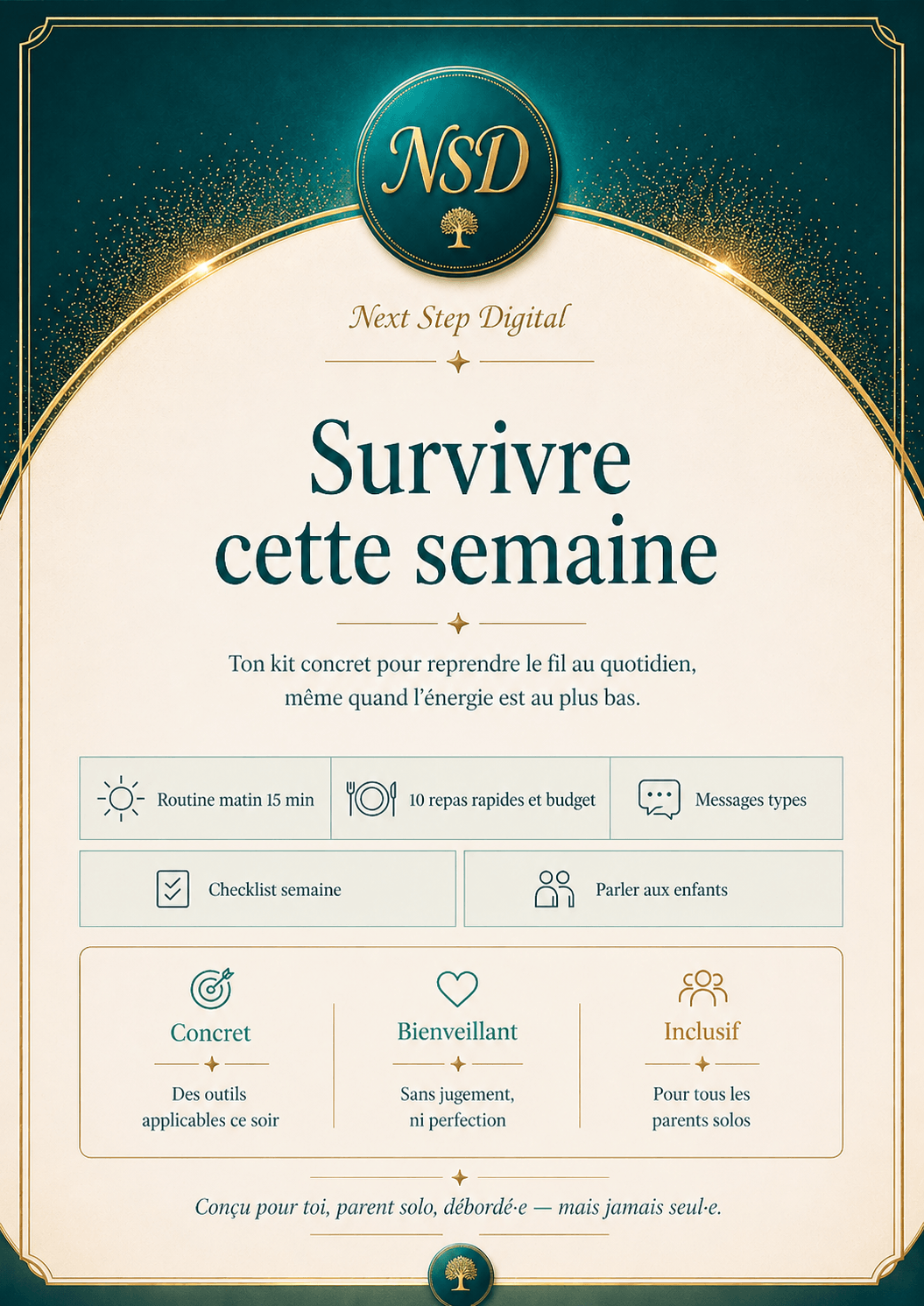 Couverture du guide Survivre cette semaine — Next Step Digital
