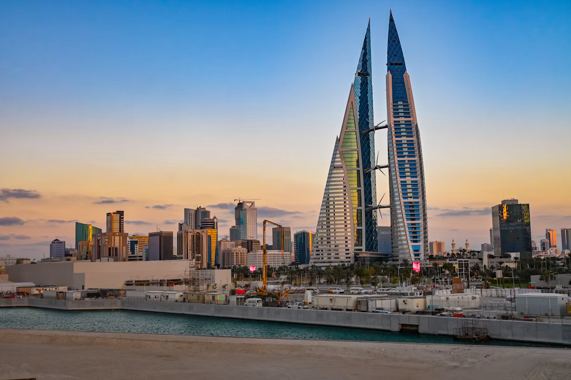 Bahrain World Trade Center and Manama skyline