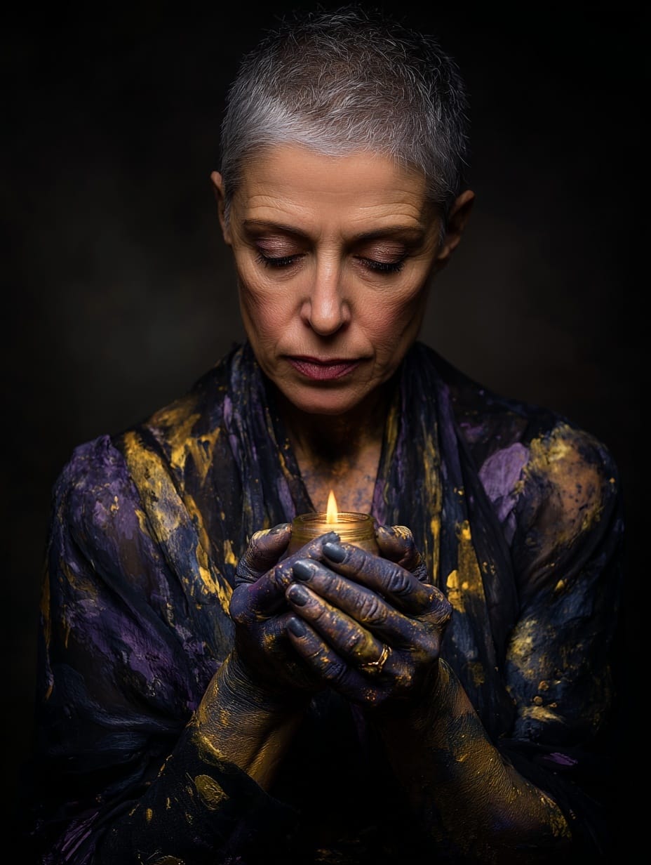 A woman becoming
