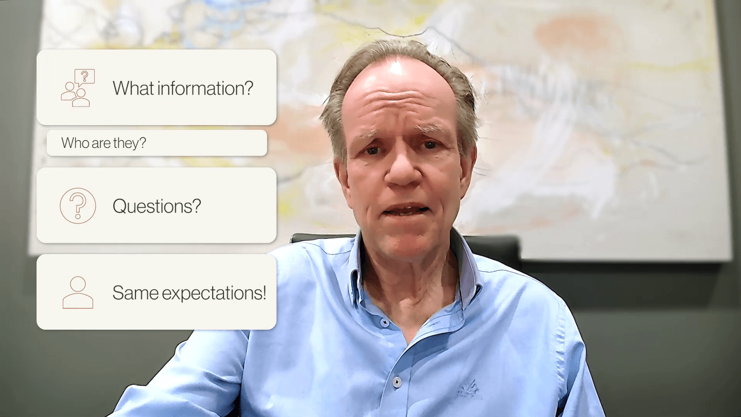 Online course video thumbnail: instructor explaining how to pitch with clarity and structure