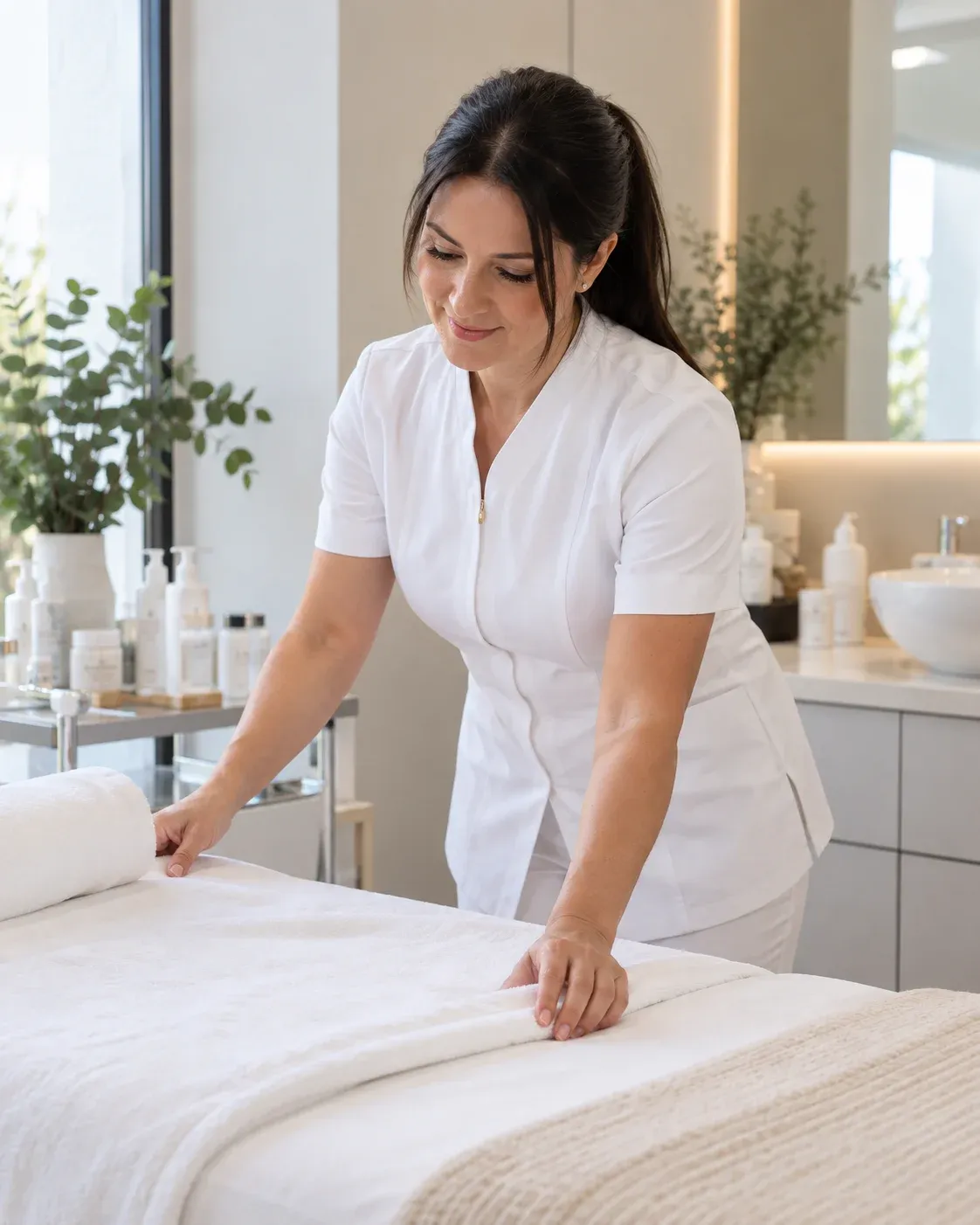 Profesional de estética en cabina