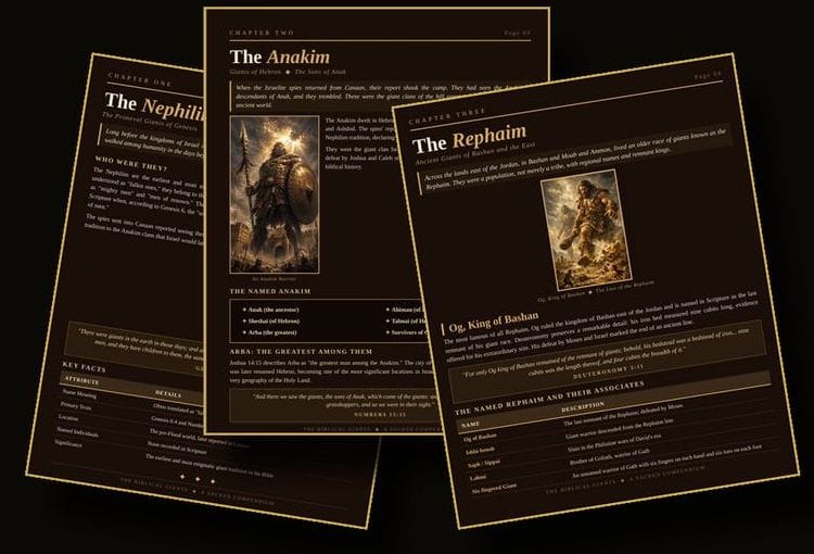 Pages from The Biblical Giants: A Sacred Compendium