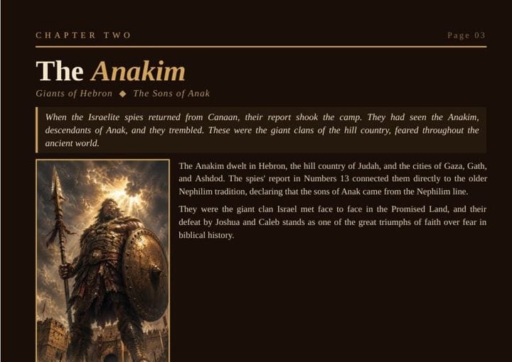 Chapter 2 · The Anakim, Numbers 13:33