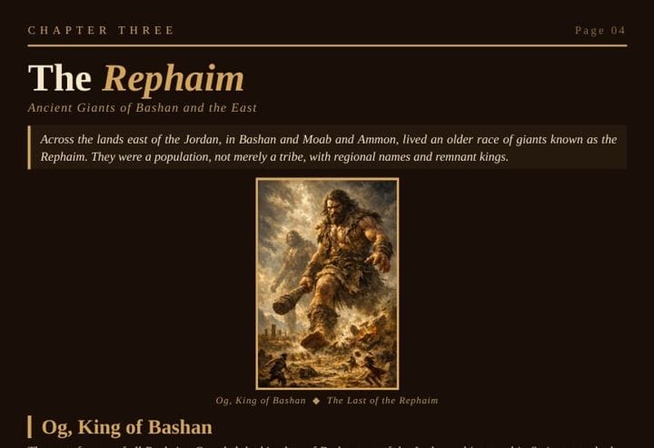 Chapter 3 · The Rephaim, Deuteronomy 3:11