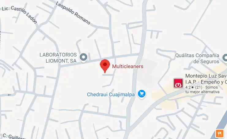 Ubicación de Multicleaners en Cuajimalpa, CDMX