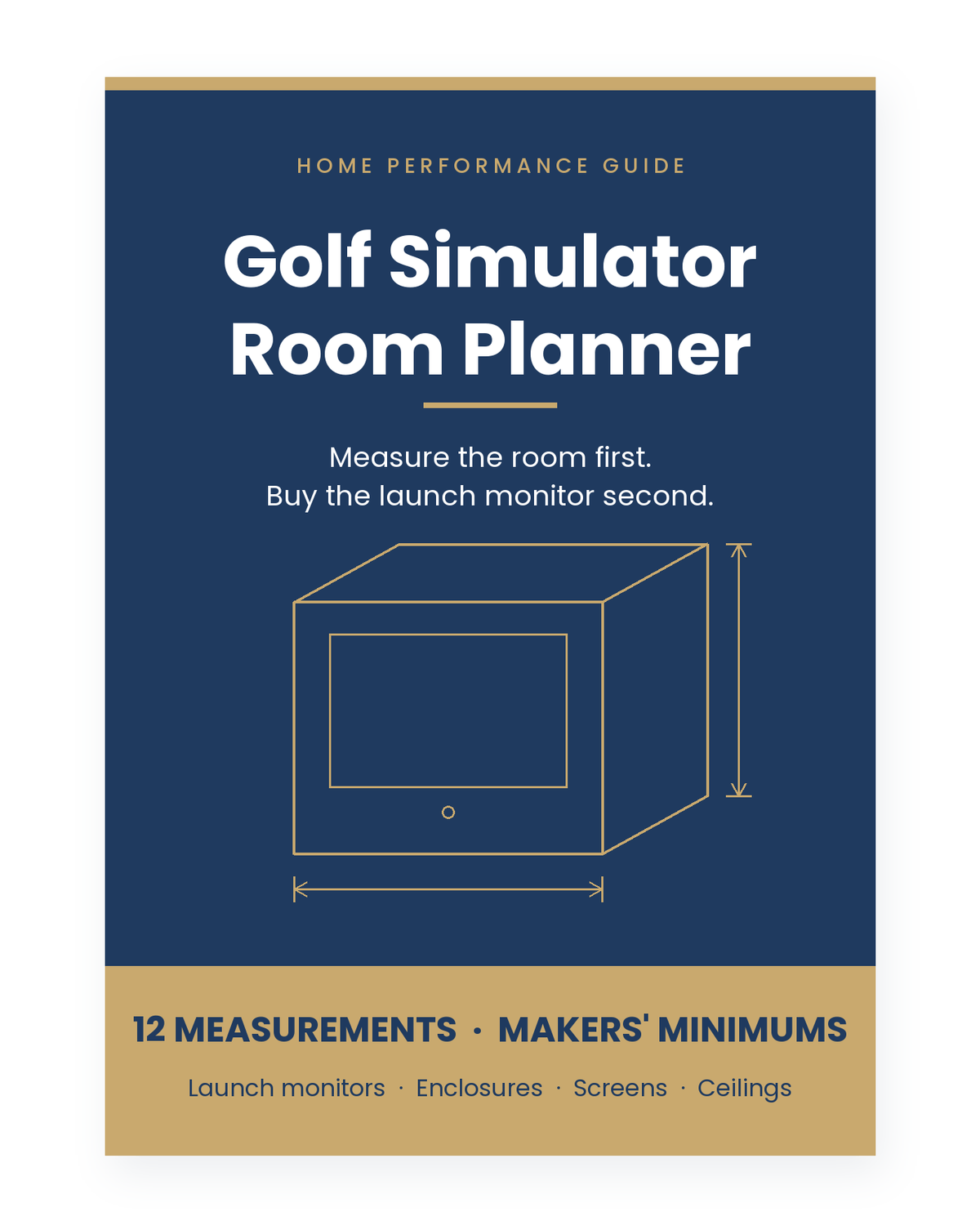 Cover of the free Golf Simulator Room Planner from Home Performance Guide