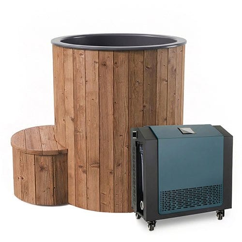 SaunaLife S1 cold plunge tub and chiller package