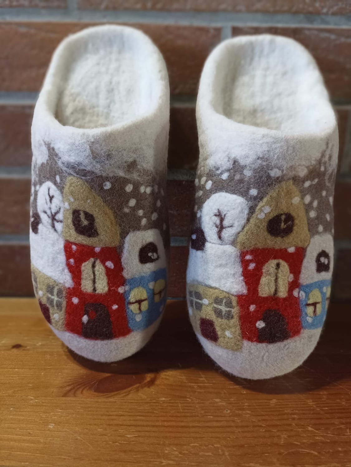 handmade felt slippers natural fibers