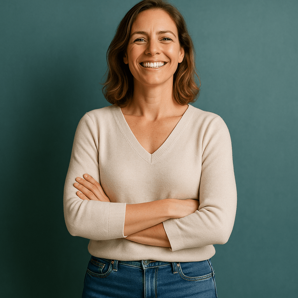 Personne qui rayonne de confiance, posture ouverte et droite