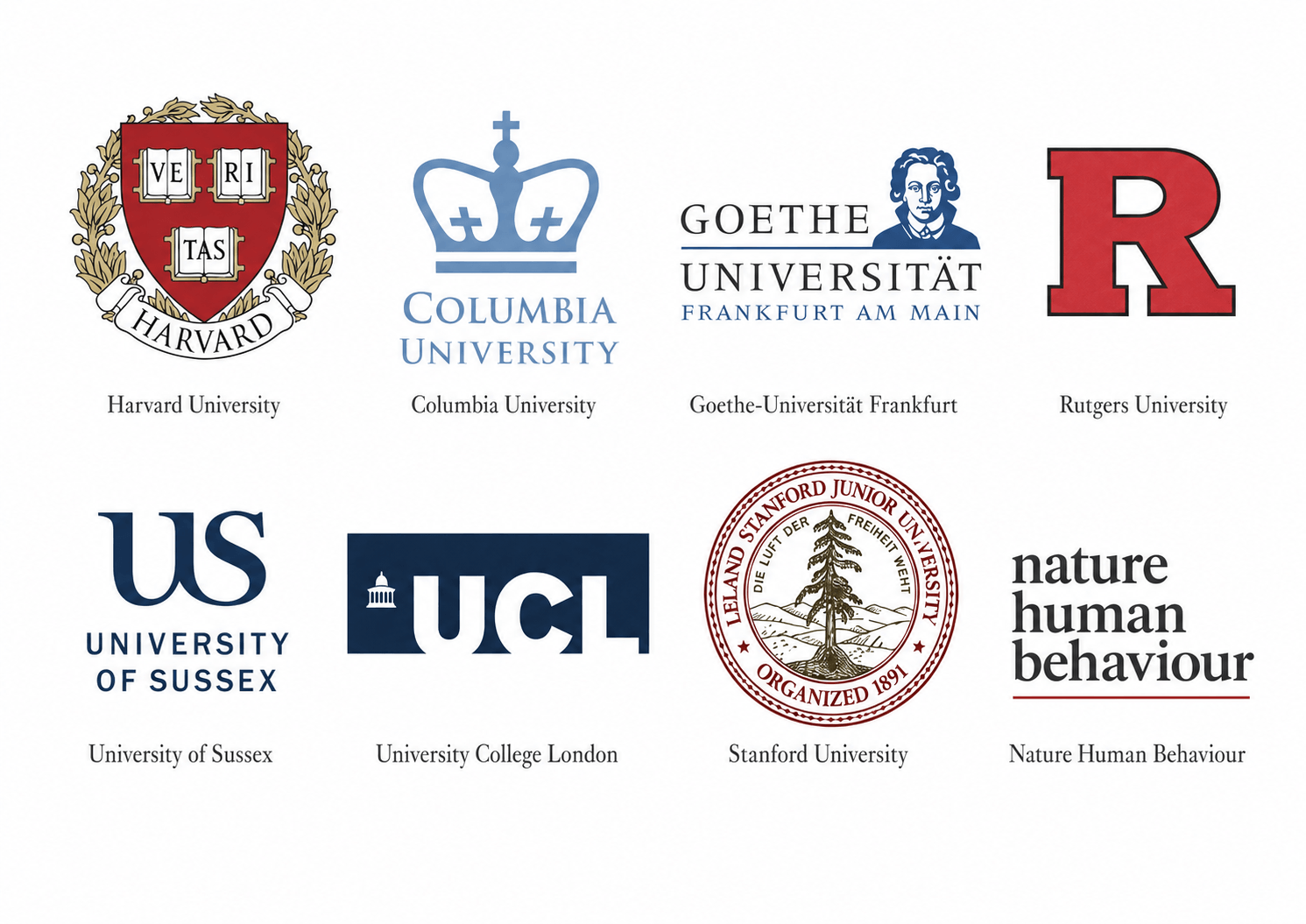 Logos des universités ayant validé le rituel