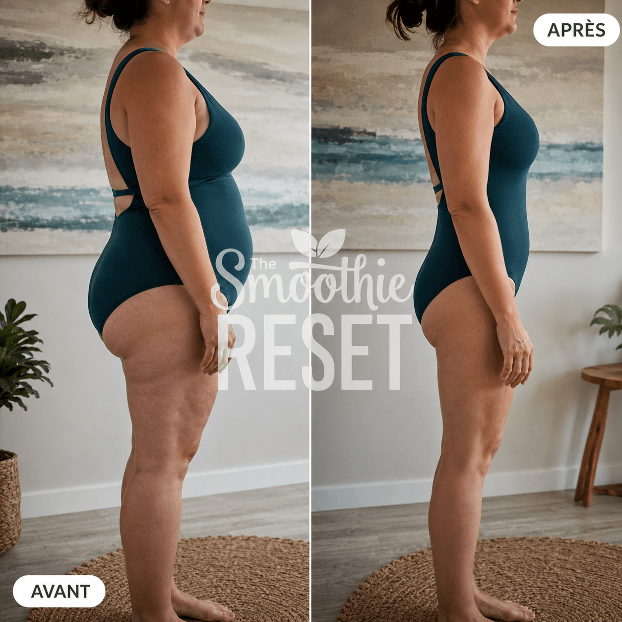 Transformation avant après Aurélie