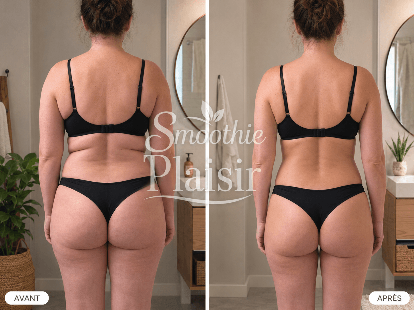 Transformation avant après Élodie