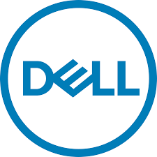 Dell logo featuring the word ‘DELL’ in blue uppercase letters inside a blue circular outline on a white background.