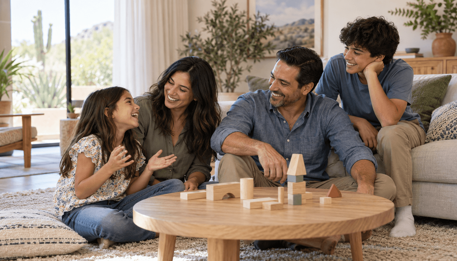 Family spending good times together