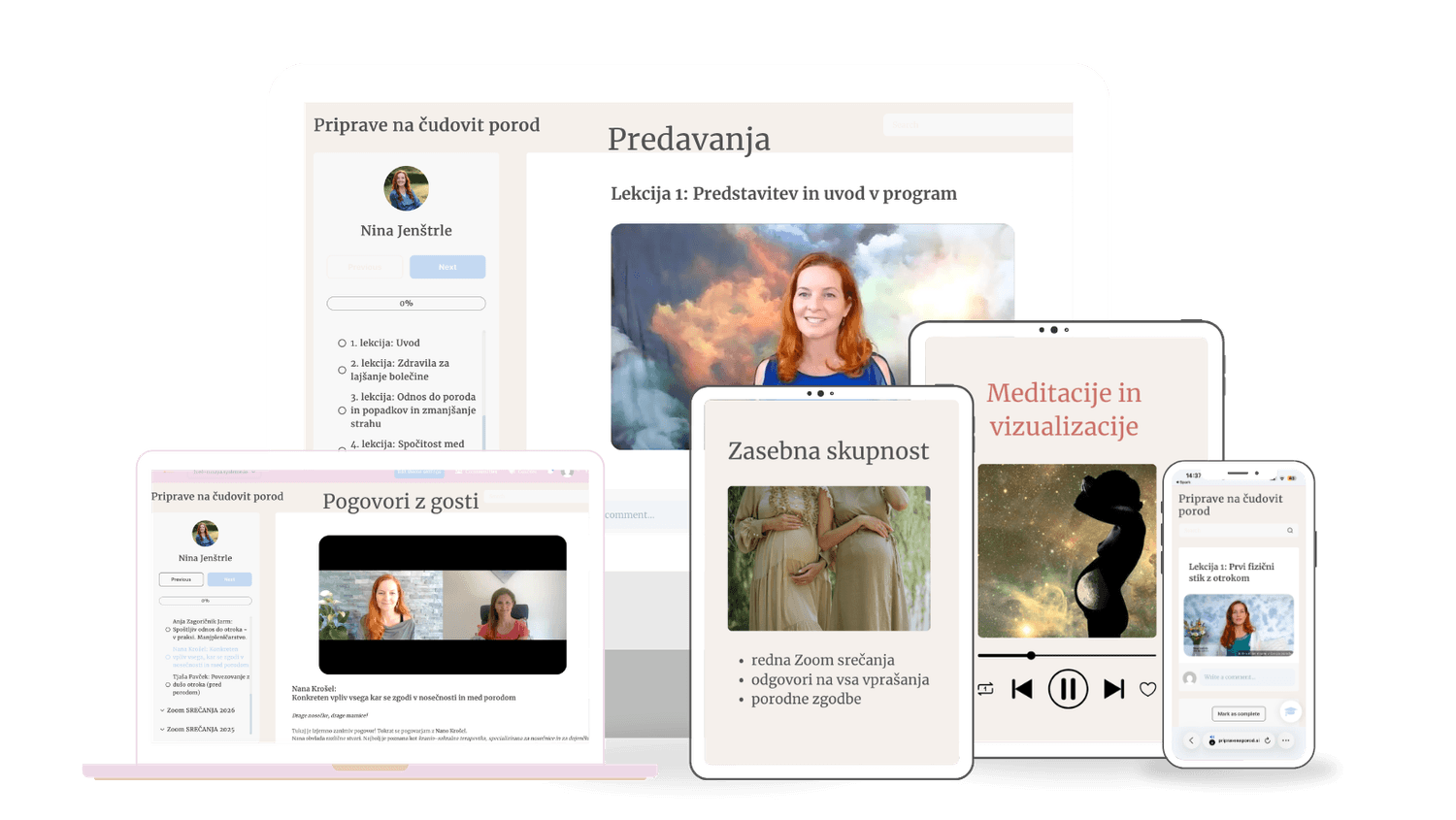Pregled vsebin programa Priprave na čudovit porod