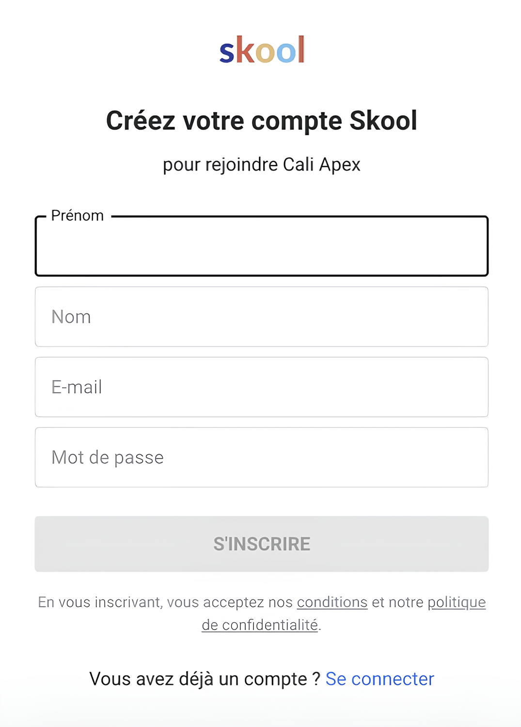 Créer un compte
