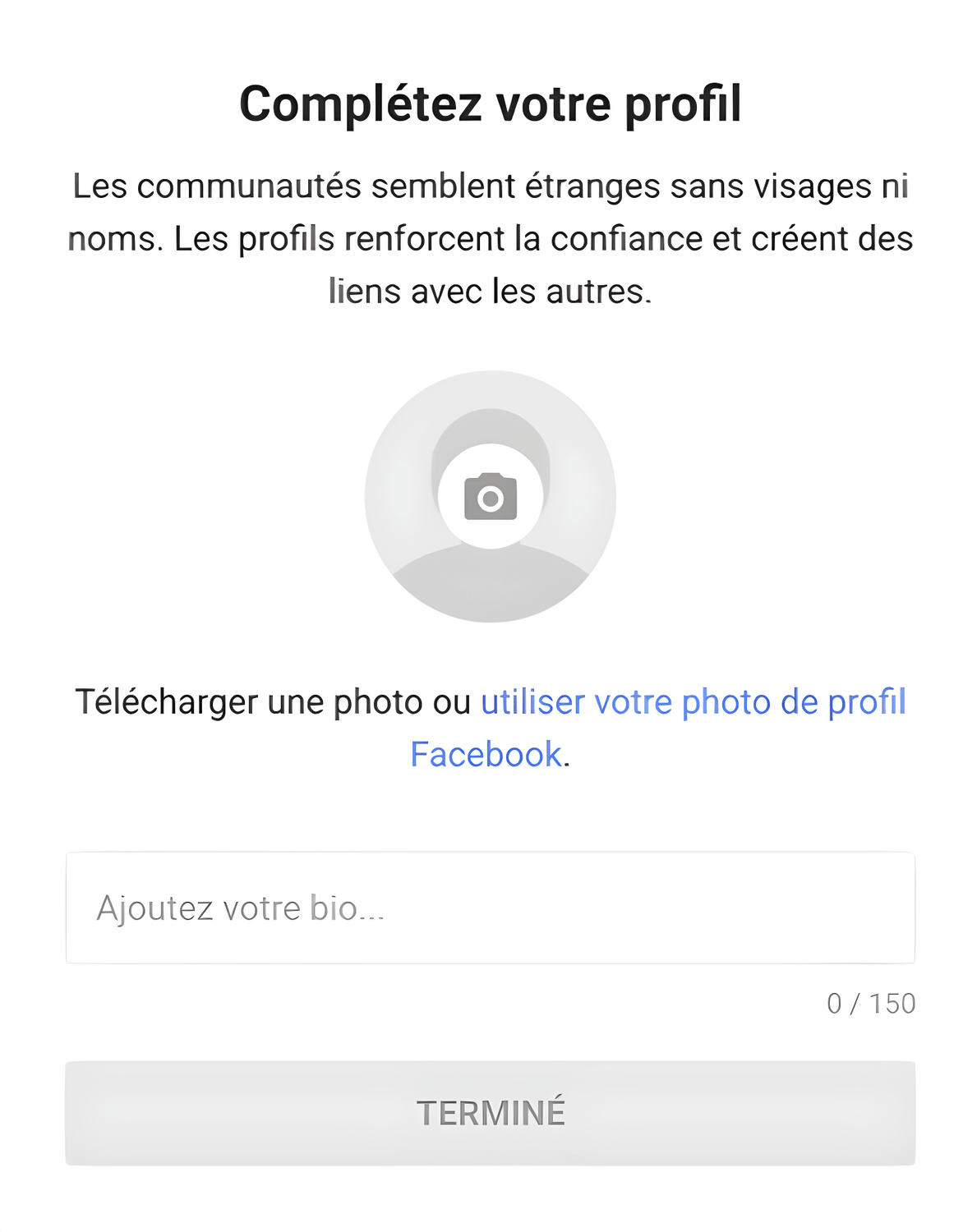 Compléter le profil