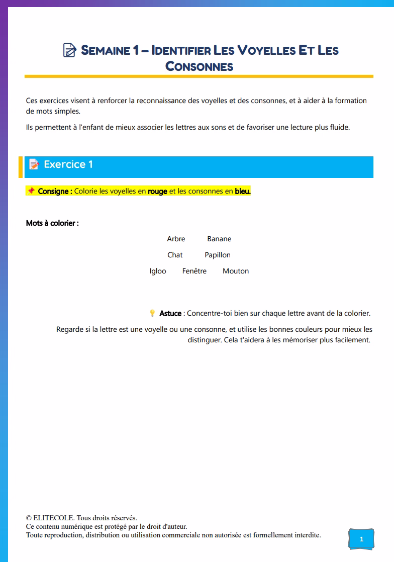 Exercices de Lecture Compréhension