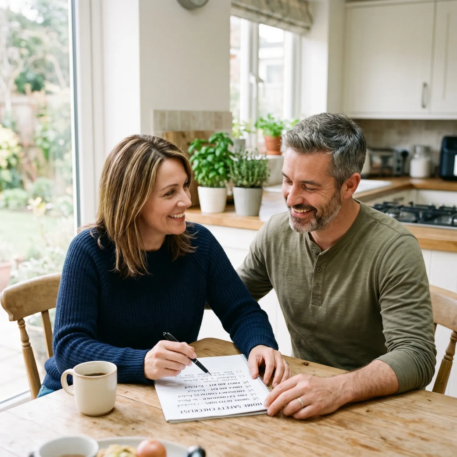 Homeowners reviewing their Healthy Home Scorecard together