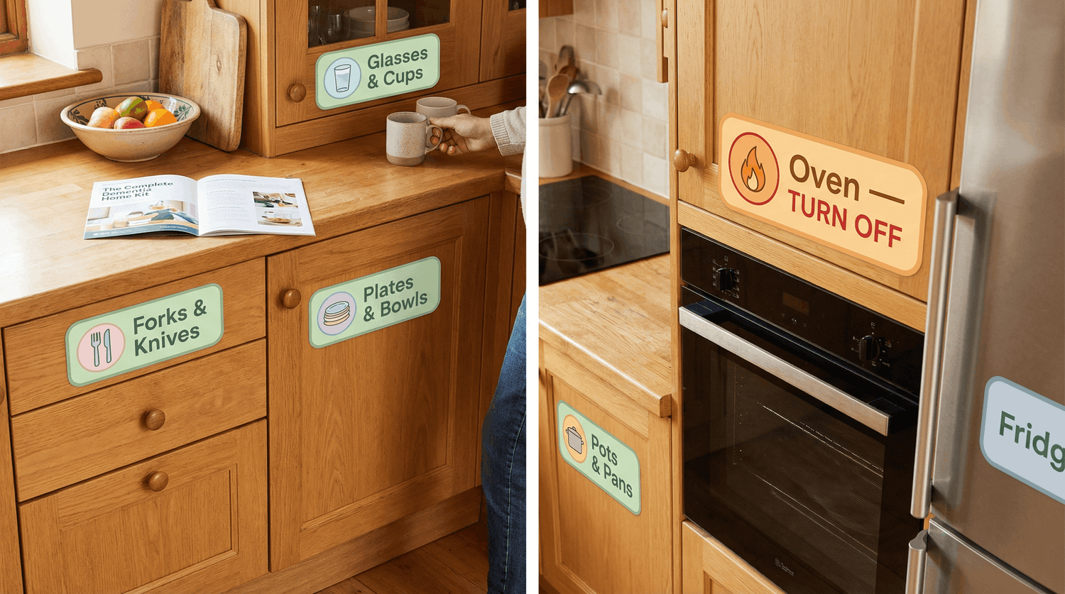 110 Home Labels, Door Signs & Cabinet Tags — Dementia Care Guide