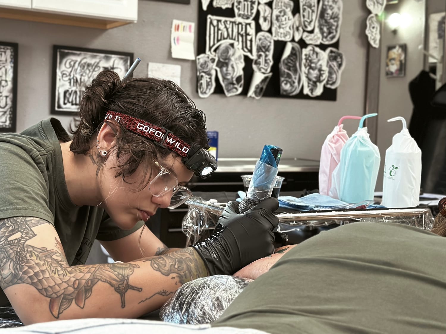 Tattoo work by Maya Hanson at Desire Art and Ink