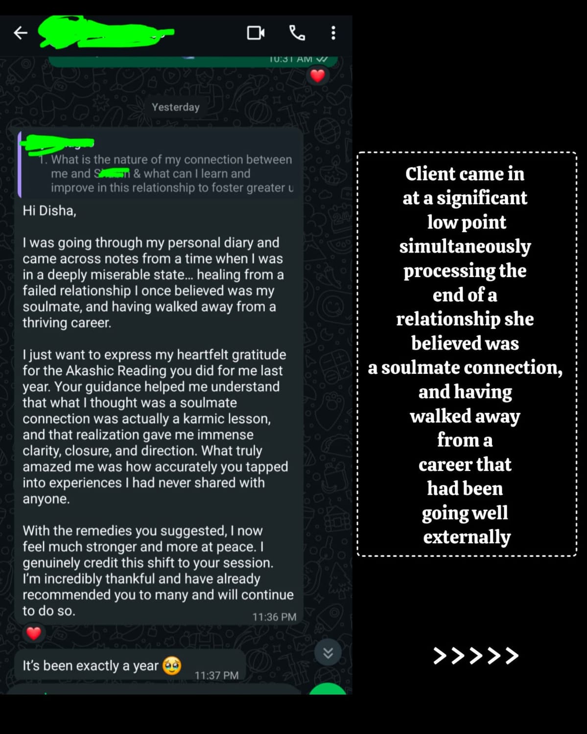 Client testimonial 1