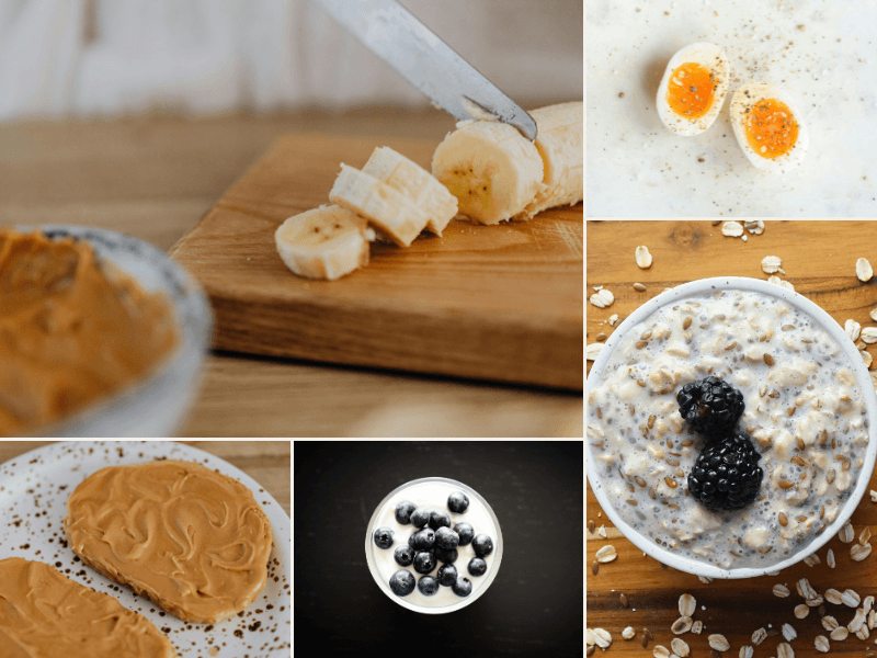 PREWORKOUT SNACKS, BANANA, EGGS, OATMEAL