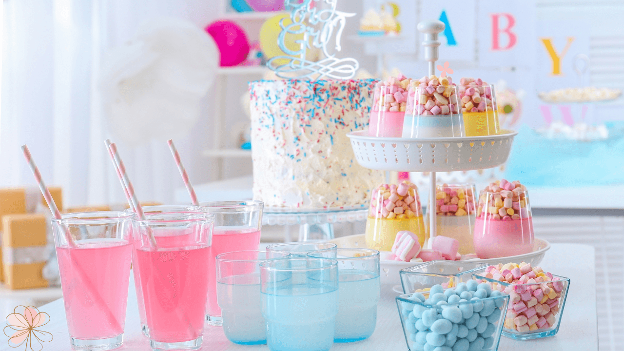 table for baby shower party