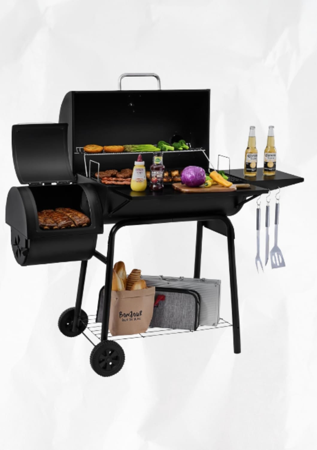 Royal Gourmet CC1830S BBQ Charcoal Grill and Offset Smoker
