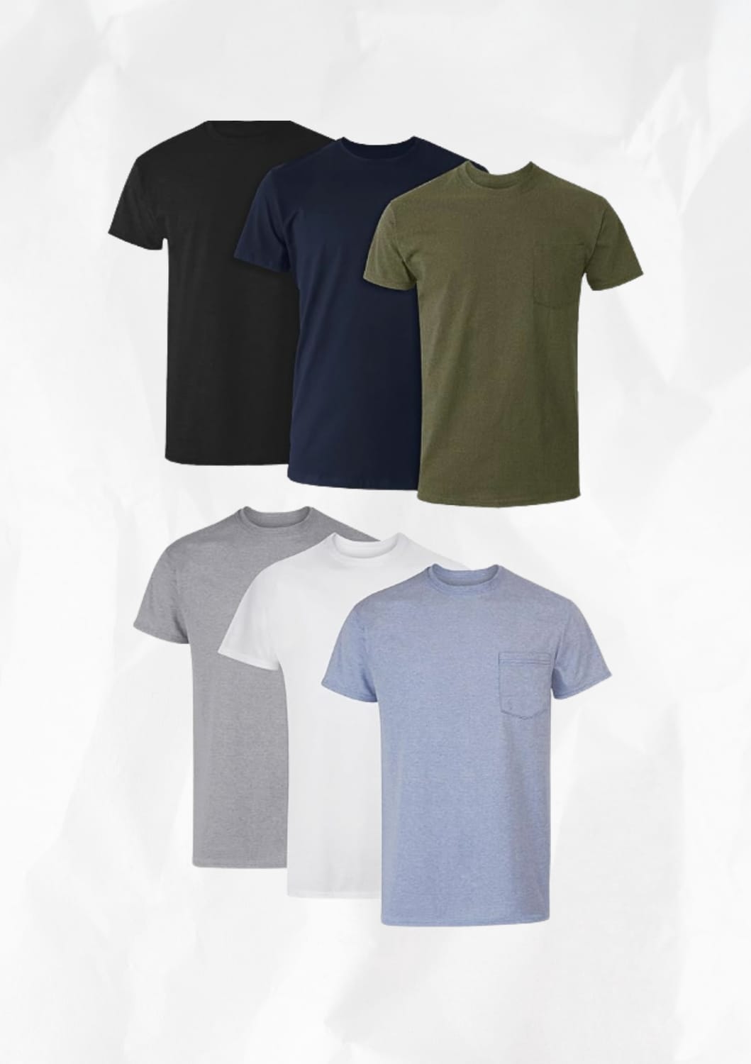 Hanes Men's Pocket T-Shirt Pack, 6-Pack