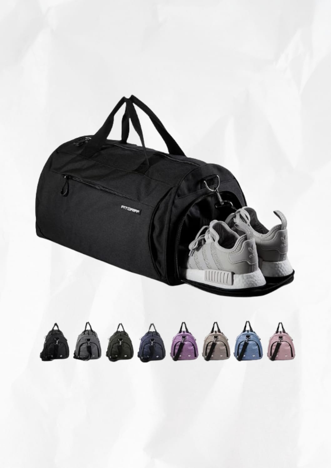 Fitgriff Gym Bag for Men & Women with Shoe & Wet Compartment