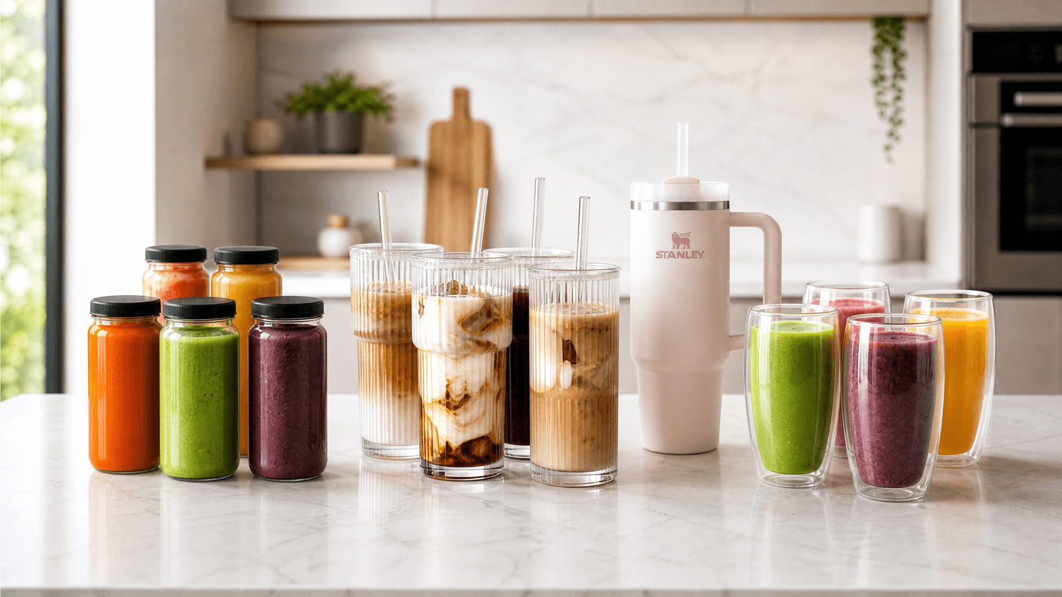 Glassware for Smoothies, different smoothie glass