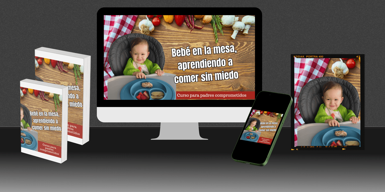 Mockup del curso Bebé en la Mesa