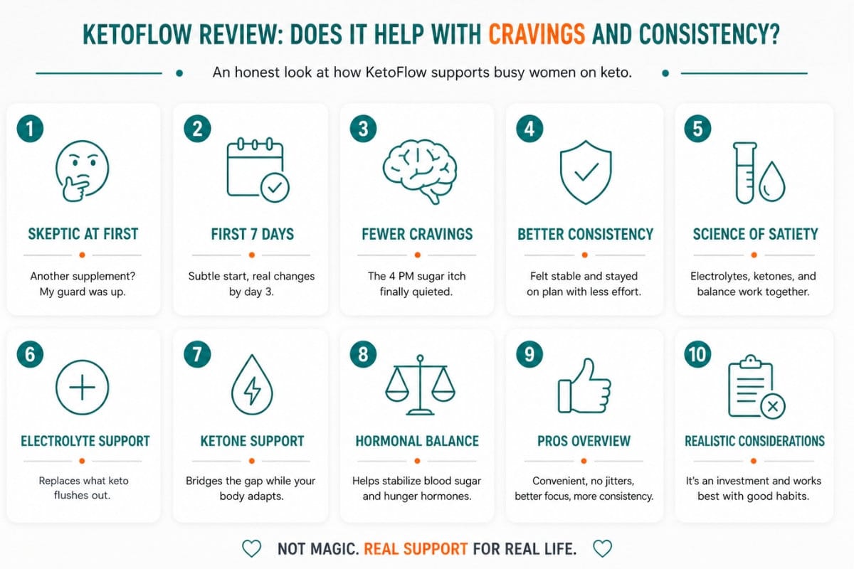 infographic explaining practical strategies for managing keto cravings at night