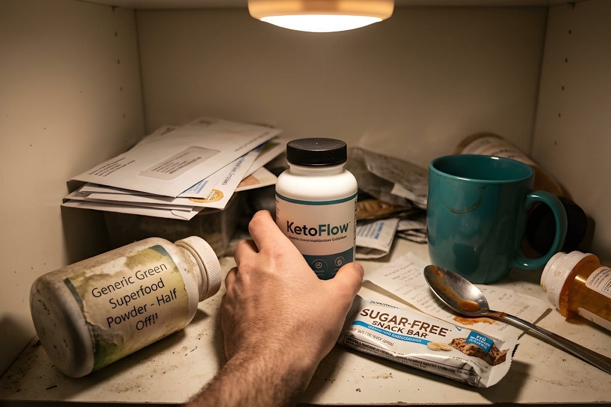 Comparison of KetoFlow versus typical supplements showing decision fatigue and craving support for busy women on keto.