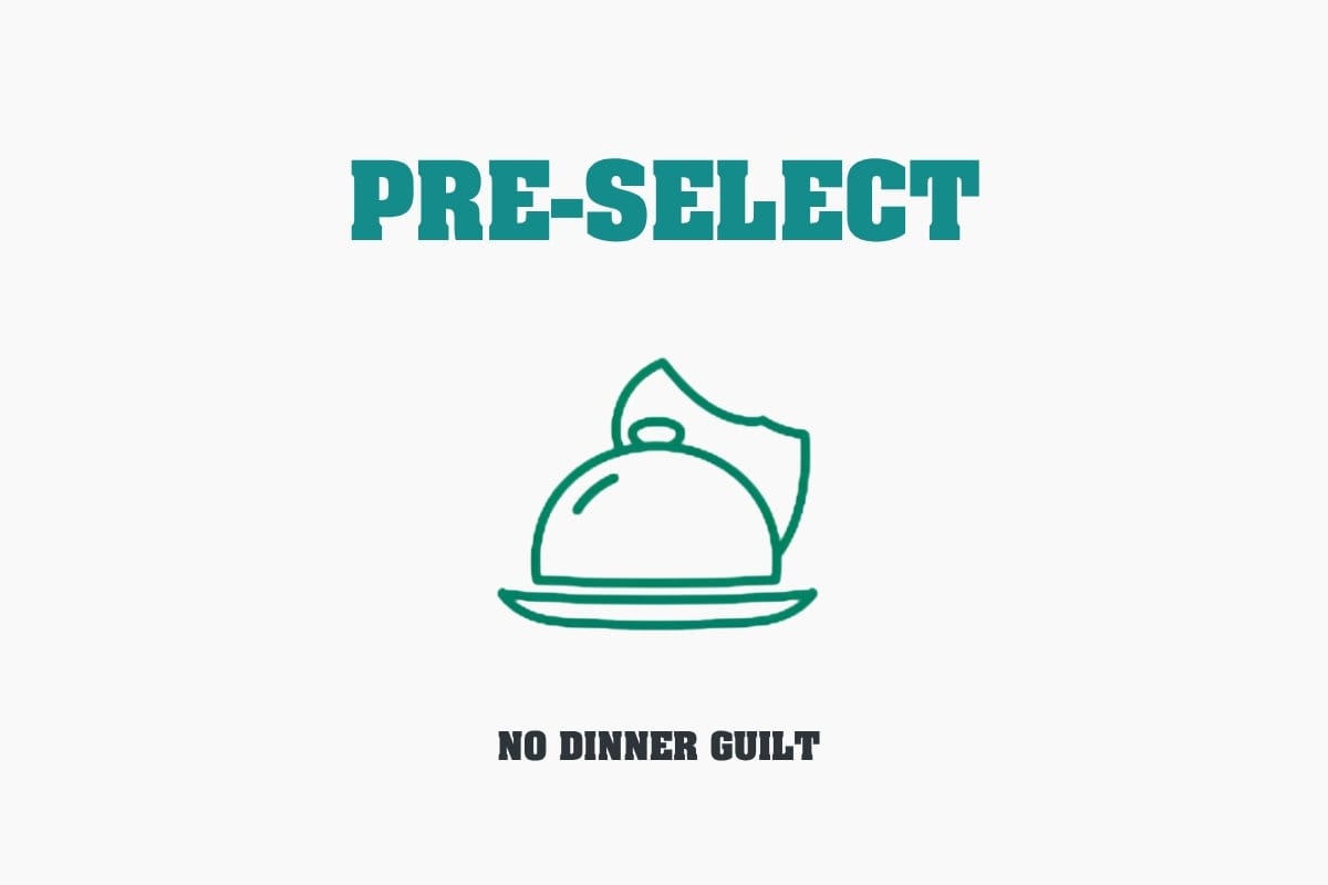 Infographic showing the three-step restaurant pre-selection process