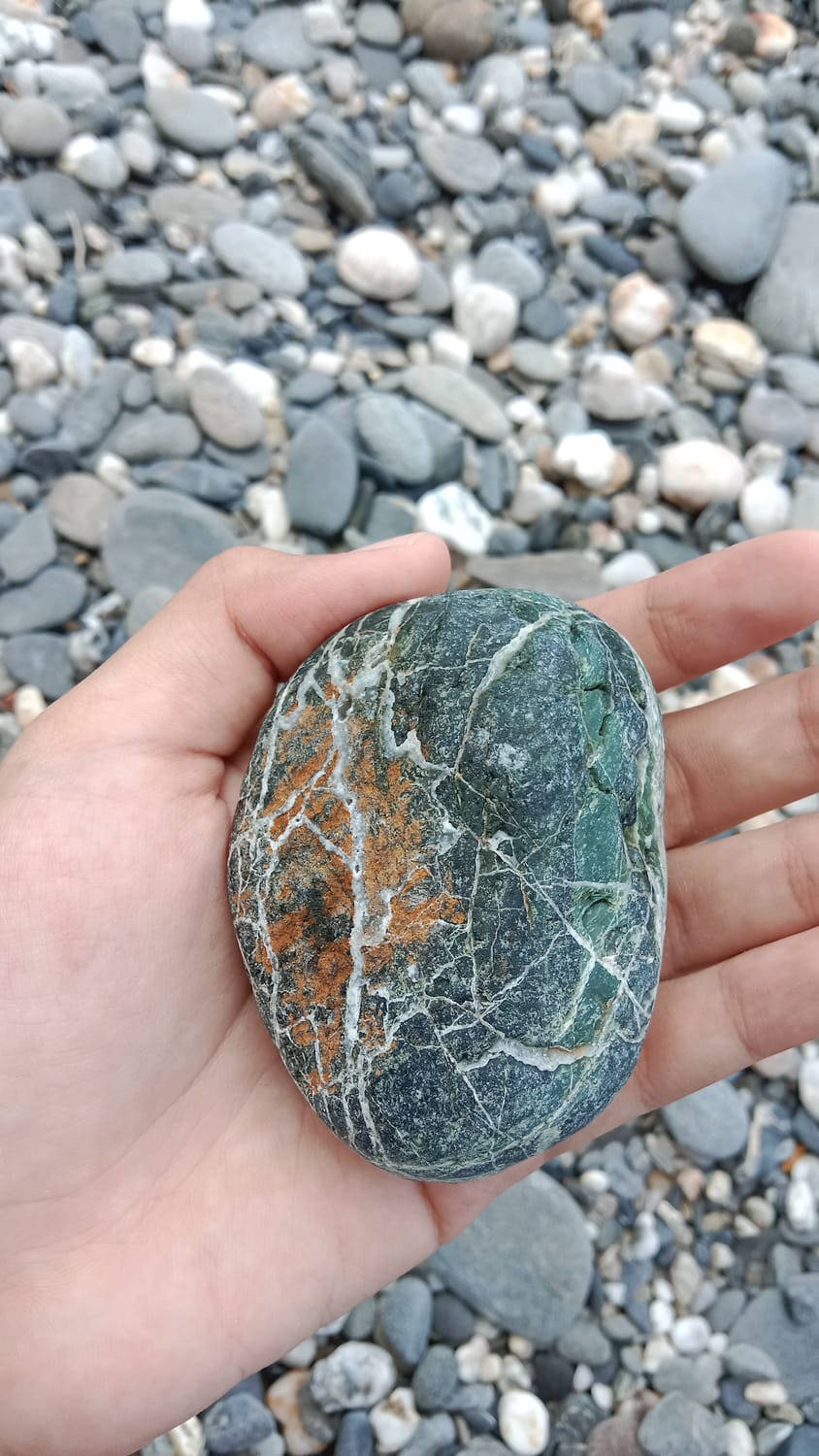 The rock that looks like the beach itself, found by Annelya's sister, and is the inspiration behind her Beachy on The Beach Rock subcollection in her Home Through My Little Eyes collection