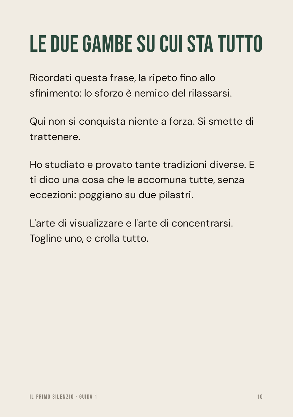 Anteprima della pagina sulle due gambe su cui sta tutto
