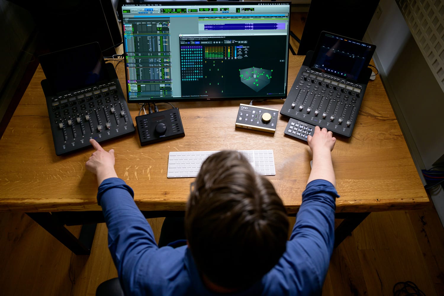 Eric Horstmann working on a Dolby Atmos session in Pro Tools